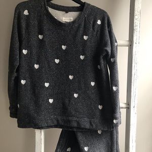 Lou Gray heart sweat suit